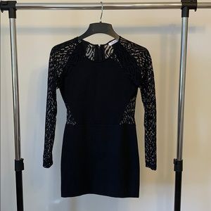 Black long sleeve dress| Parker | XS | worn once
